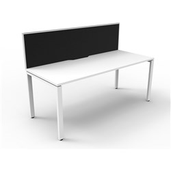 Rapidline Deluxe Infinity Desk Profile Leg One Sided + Screen 1200mmW White/White