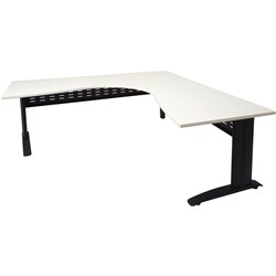 Rapidline Rapid Span Corner Workstation 1800/1800W x 700D x 730mmH White/Black