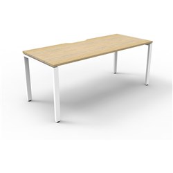 Rapidline Deluxe Infinity Desk Profile Leg Single Sided 1200W x 750D x 730mmH Oak/White