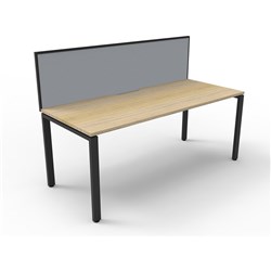 Rapidline Deluxe Infinity Desk Profile Leg One Sided + Screen 1500mmW Oak/Black