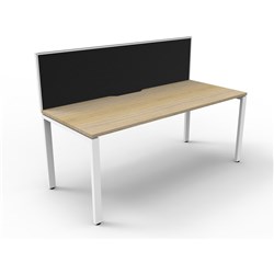 Rapidline Deluxe Infinity Desk Profile Leg One Sided + Screen 1800mmW Oak/White