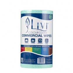 Livi Essentials Commercial Wipes 90 Sheets Green Carton Of 4