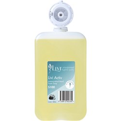 Livi Activ Antimicrobial Foam Hand Soap Fragrance Free 1 Litre