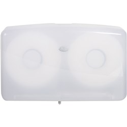 Livi Jumbo Toilet Roll Dispenser Double White