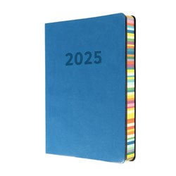 Collins Edge Rainbow Diary A5 Day To Page Blue