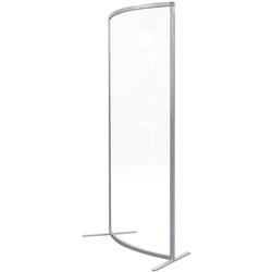 Visionchart Wave Screen Guard Curved Edge Free Standing 800W x 1800mmH Clear