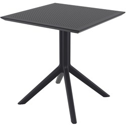 Sky 70 Hospitality Cafe Table Indoor Outdoor Use 700W x 700D x 740mmH Polypropylene Black