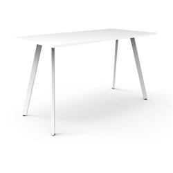 Rapidline Eternity High Bar Table 1800W x 750D x 1050mmH White Top White Frame