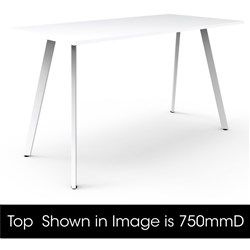 Rapidline Eternity High Bar Table 1800W x 900D x 1050mmH White Top White Frame