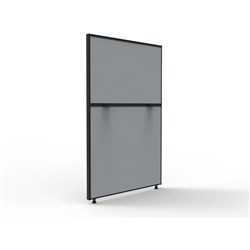 Rapidline SHUSH30+ Screen 750W x 30D x 1200mmH Black Frame Grey Pinnable Fabric