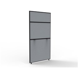 Rapidline SHUSH30+ Screen 750W x 30D x 1500mmH Black Frame Grey Pinnable Fabric