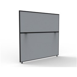 Rapidline SHUSH30+ Screen 1200W x 30D x 1200mmH Black Frame Grey Pinnable Fabric