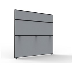 Rapidline SHUSH30+ Screen 1500W x 30D x 1500mmH Black Frame Grey Pinnable Fabric