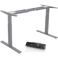 Infinity Electric Height Adjustable Desk 2 Stage Leg Frame Only Silver