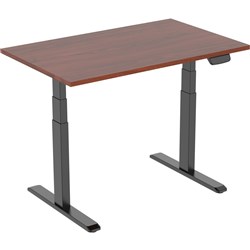 Ergovida Electric Sit-Stand Desk 1500W x 750D x 620-1280mmH Walnut/Black