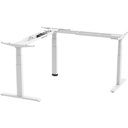 Ergovida Corner Electric Sit-Stand Desk Frame Only 1700/1800W x 700mmD White