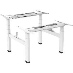 Ergovida Back To Back Electric Sit-Stand Desk Frame Only 1280Wx700Dx620-1280mmH White