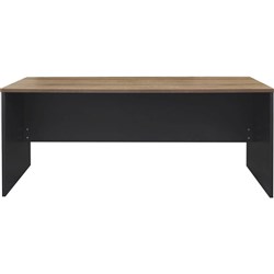 OM Premier Straight Desk 1800W x 750D x 720mmH Regal Walnut And Charcoal