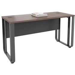 OM Premier Rectangular Desk 1200W x 750D x 720mmH Regal Walnut And Charcoal