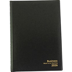 Business Diary A4 Week To View Black