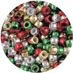 EC Pony Beads Christmas Assorted Pack of 1000