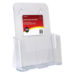 Deflecto Brochure Holder A4 Single Tier Free Standing And Wall Mount