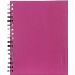 Spirax 512 Hard Cover Notebook A4 Ruled 200 Page Side Opening Pink