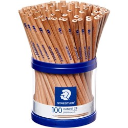 Staedtler 130 Natural Graphite Pencils 2B Cup of 100