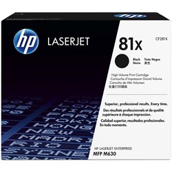 HP 81X LaserJet Toner Cartridge High Yield Black CF281X