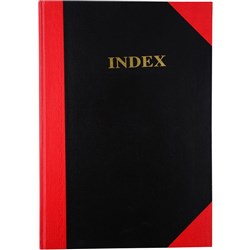 Cumberland Black & Red Notebook A4 100 Leaf Indexed