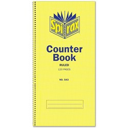 Spirax 543 Counter Book 297 x 135mm 120 Page Side Opening