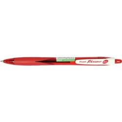 Pilot Rexgrip BeGreen Ballpoint Pen Retractable Medium 1mm Red