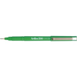 Artline 200 Fineliner Pen Fine 0.4mm Green