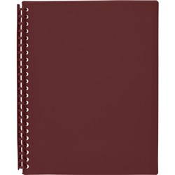 Marbig Display Book A4 Refillable 20 Pocket Maroon