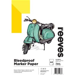 Reeves Bleedproof Paper Pad A5 75gsm 50 Sheet