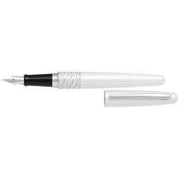 Pilot MR2 Fountain Pen Medium Nib White Tiger White Barrel Black Ink