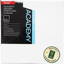 Jasart Academy Stretched Canvas 8 x 8 Inch Thin Edge 280gsm